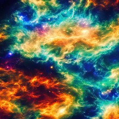 Obraz na płótnie Canvas Rainbow Cosmos: Captivating Colors of Nebulas Unveiled - Generative AI 49