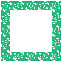 green floral frame 