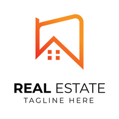 Modern real estate logo design