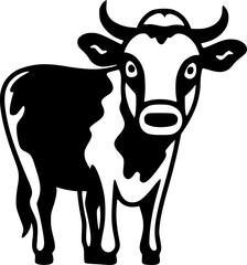 Cow | Minimalist and Simple Silhouette - Vector illustration