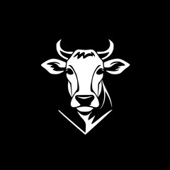 Cow | Minimalist and Simple Silhouette - Vector illustration
