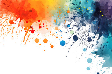 Colorful abstract splatter paint illustration