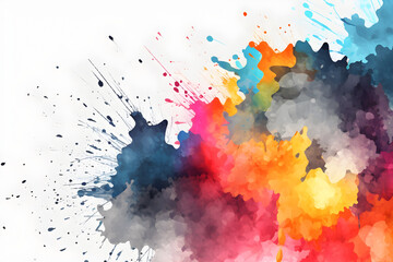 Colorful abstract splatter paint illustration