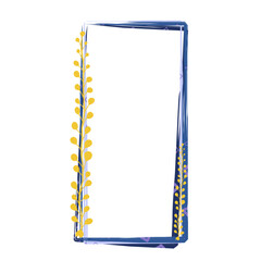 Blue And Golden Frame 