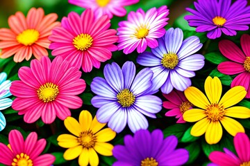 Blooming Beauty: A Colorful Spring Garden. AI Generated.