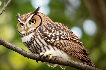 Obraz premium The Wise Business Owl. AI Generated.