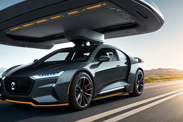 The Future of Autonomous Cars: Adaptive Cruise Control. AI Generated.