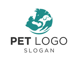Logo design about Pet on a white background. made using the CorelDraw application.