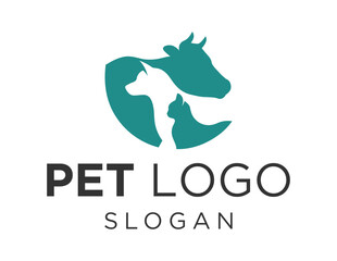 Logo design about Pet on a white background. made using the CorelDraw application.
