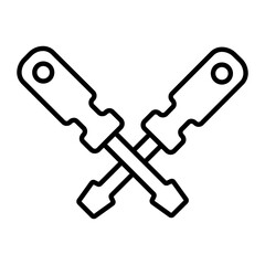 Factory Tools Thin Line Icon