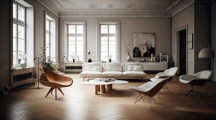 Fototapeta premium modern interior design - generative AI