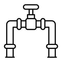 Pipeline Thin Line Icon