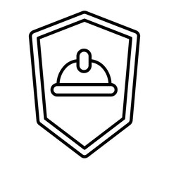 Obraz premium Worker Security Thin Line Icon