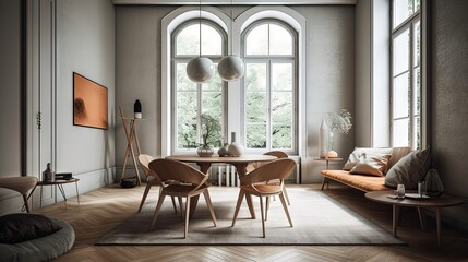 modern interior design - generative AI