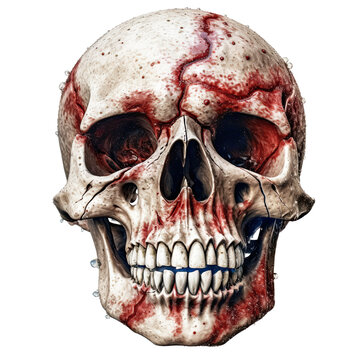 Skull With Blood Clipart