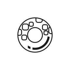 Summer swimming ring outline icon. Rubber inflatable swimming ring symbol vector illustration in trendy style. Editable graphic resources for many purposes.