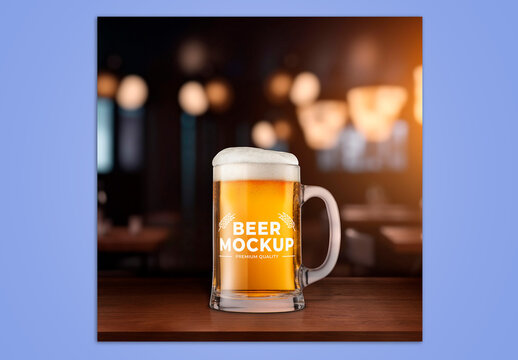 Beer Glass Mockup