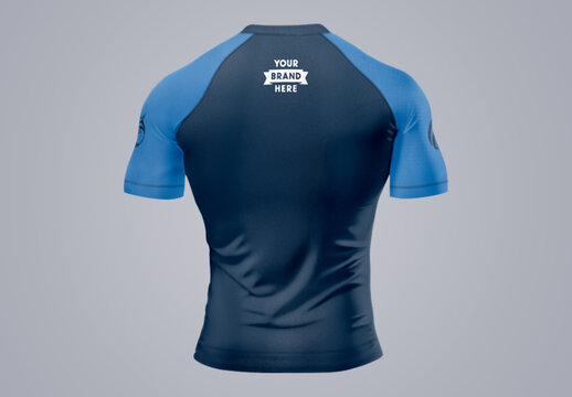 T-Shirt Short Sleeve Compression - Back View