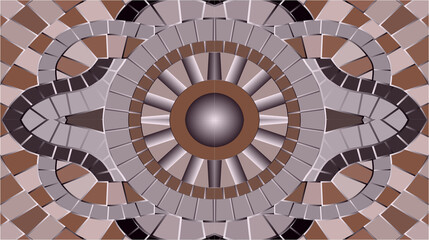 abstract background with circles antique tile