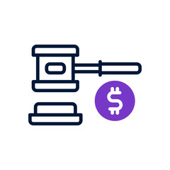 auction icon for your website, mobile, presentation, and logo design.