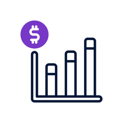 bar chart icon for your website, mobile, presentation, and logo design.