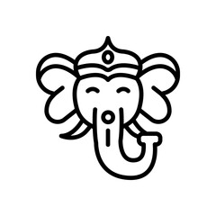 ganesha icon for your website, mobile, presentation, and logo design.