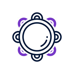 tambourine icon for your website, mobile, presentation, and logo design.