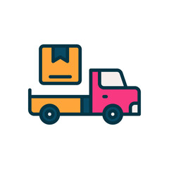 delivery truck icon for your website, mobile, presentation, and logo design.