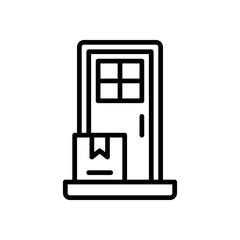 door delivery icon for your website, mobile, presentation, and logo design.