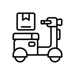 bike delivery icon for your website, mobile, presentation, and logo design.