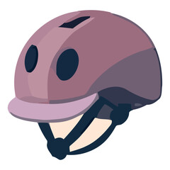 purple biker safety helmet