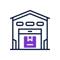 warehouse icon for your website, mobile, presentation, and logo design.