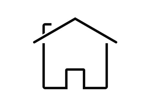 Modern home line icon.house symbol vector icon isolated on a white background.Stroke high quality symbol.