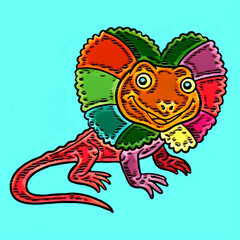 Chameleon animal illustration image