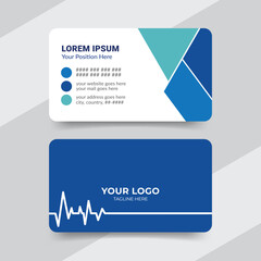 modern healthcare medical doctor business card template design in front and back view.	
