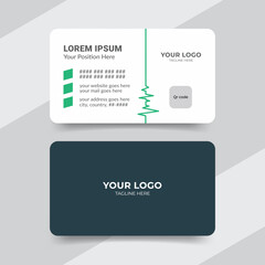 modern healthcare medical doctor business card template design in front and back view.	
