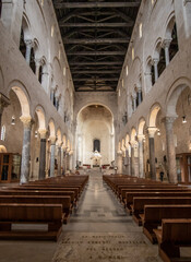Fototapeta premium Bari, Italy - one of the pearls of Puglia region, Old Town Bari displays a number of wonderful churches and cathedrals which are part of its deep Catholic roots and heritage 