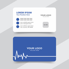 modern healthcare medical doctor business card template design in front and back view.	
