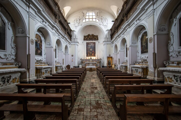 Fototapeta na wymiar Bari, Italy - one of the pearls of Puglia region, Old Town Bari displays a number of wonderful churches and cathedrals which are part of its deep Catholic roots and heritage 