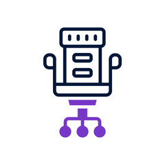 chair office icon for your website, mobile, presentation, and logo design.