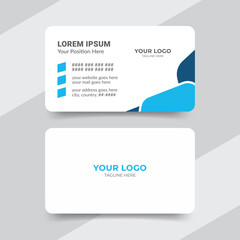 Creative healthcare medical doctor business card template design in front and back view.
