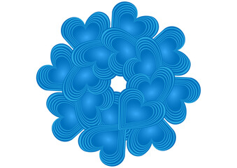 abstract blue flower