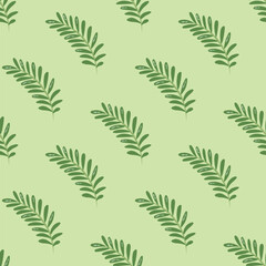 Naklejka na ściany i meble Seamless pattern with tropical leaves
