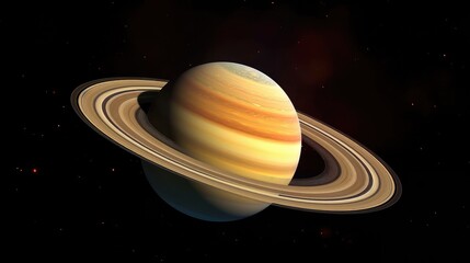 Fototapeta na wymiar Portrait of the planet Saturn. Generative AI