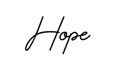 Hope – Beautiful calligraphy of the word Hope