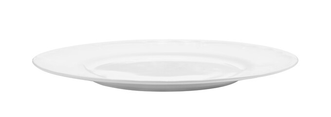 white empty plate on transparent png