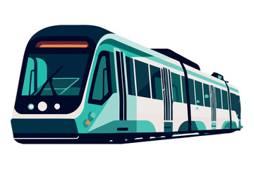 Blue train wagon design © Gstudio