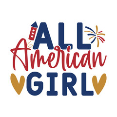 All American girl vector arts 
