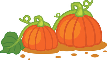 pumpkin on white background illustration