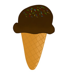Ice Cream Cone Illustration